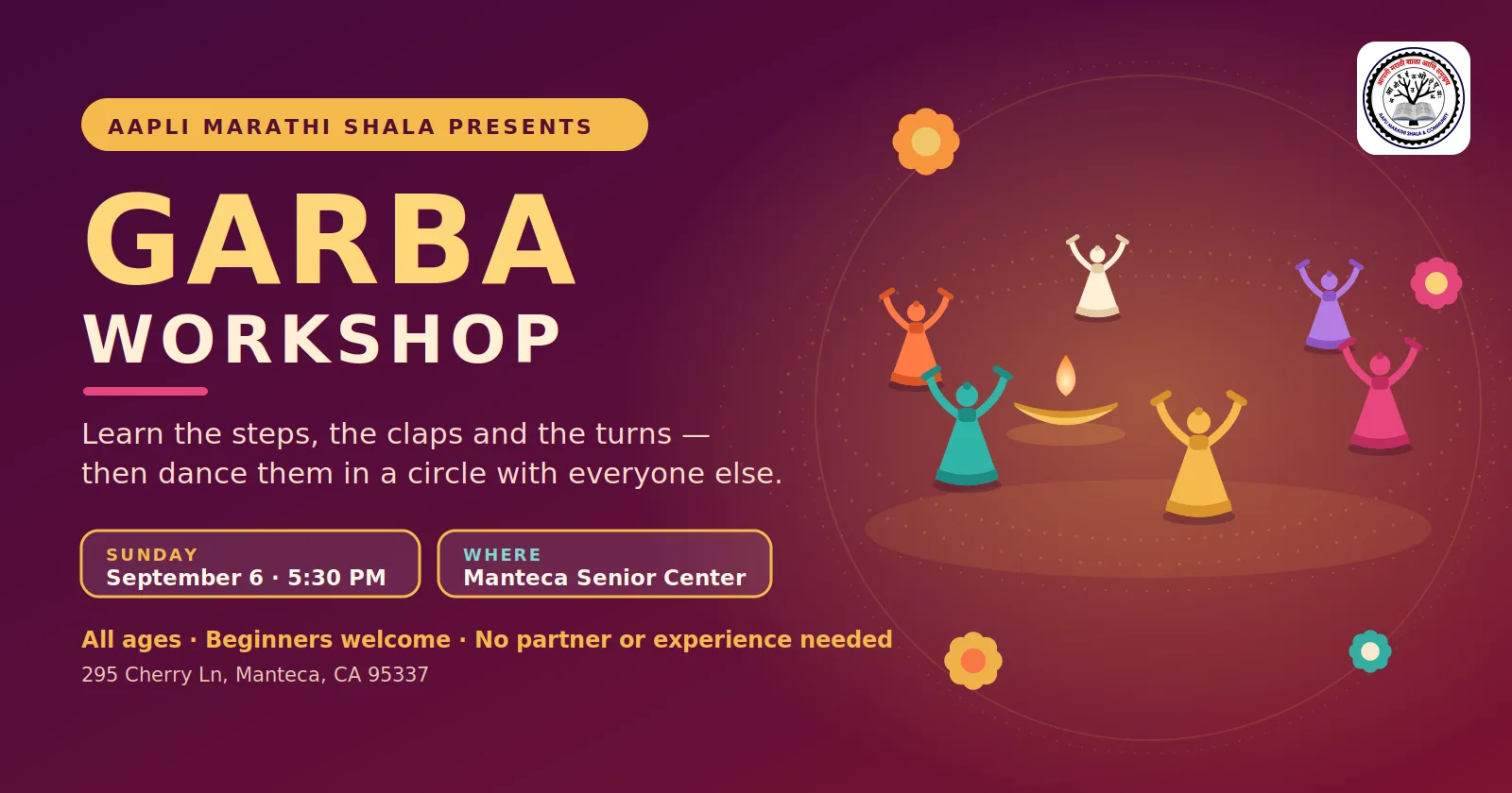 Garba Workshop - Learn the Steps, All Ages Welcome